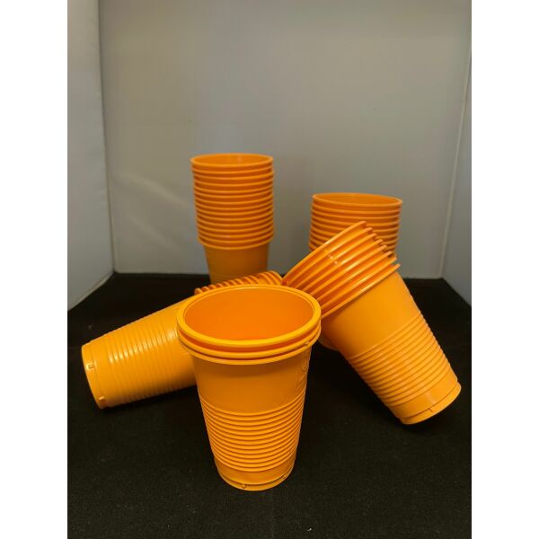 Oranje plastic bekers oranje 200 ml 50 stuks