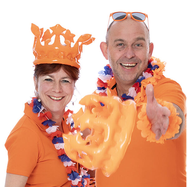 Oranje opblaasbare kroon