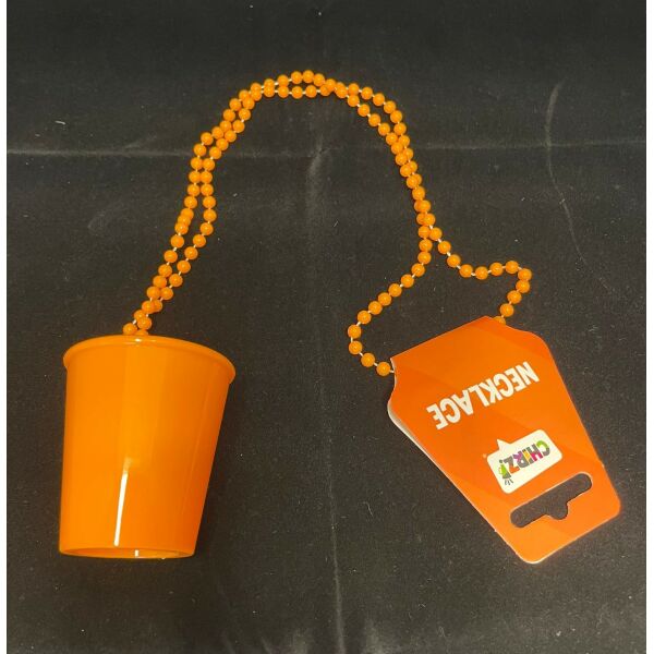 Oranje ketting met oranje shotglas